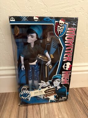 monster high Invisi Billy Doll in blue and black
